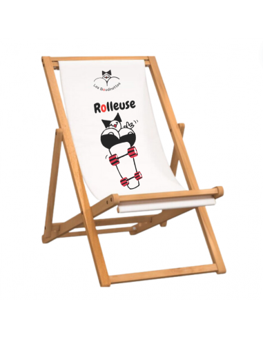 Chaise Longue avec le Message et le dessin "Rolleuse" de votre