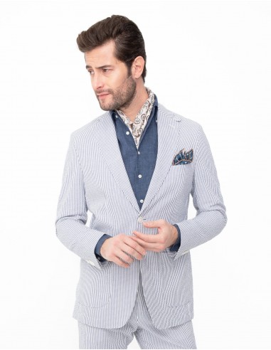 BLAZER OCÉAN EN COTON STRETCH SEERSUCKER shop