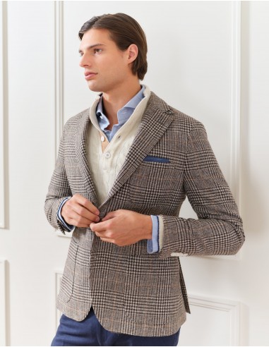 BLAZER EN GLENPLAID NATUREL meilleur choix