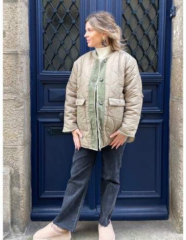 Manteau réversible kaki Almé chez Cornerstreet bien 