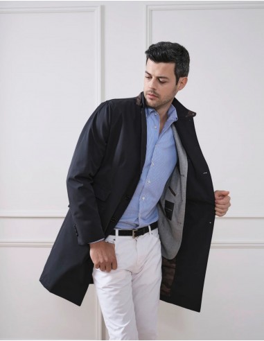 LUXURY NAVY/CAMO WATER-REPELLENT COAT prix