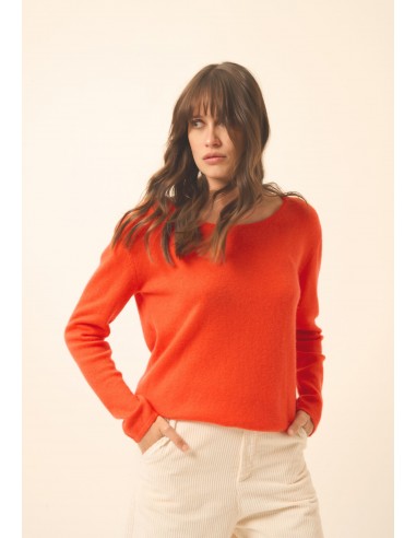 FIONA pull col bateau orange offre 