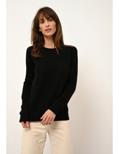 HELEN pull col rond noir prix