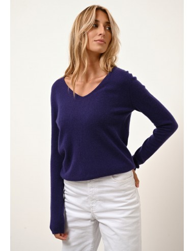 JOAN pull col v purple acheter en ligne