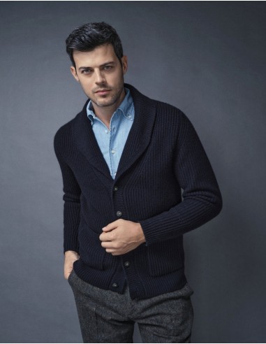 LUXURY CASHMERE SHAWL COLLAR CARDIGAN plus qu'un jeu 