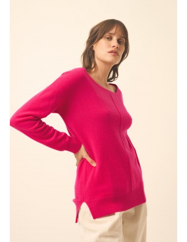 KAREN pull col rond fuchsia vous aussi creer 