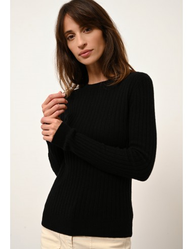 AVANA pull col rond noir store