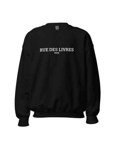 Sweat brodé - Rue des livres (6 coloris) JUSQU'A -70%! 