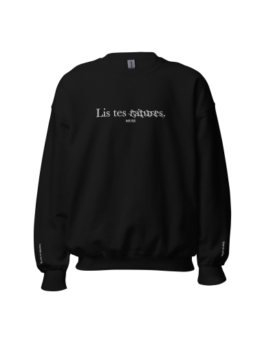 Sweat brodé poitrine et poignets - Lis tes ratures (6 coloris) Venez découvrir notre 